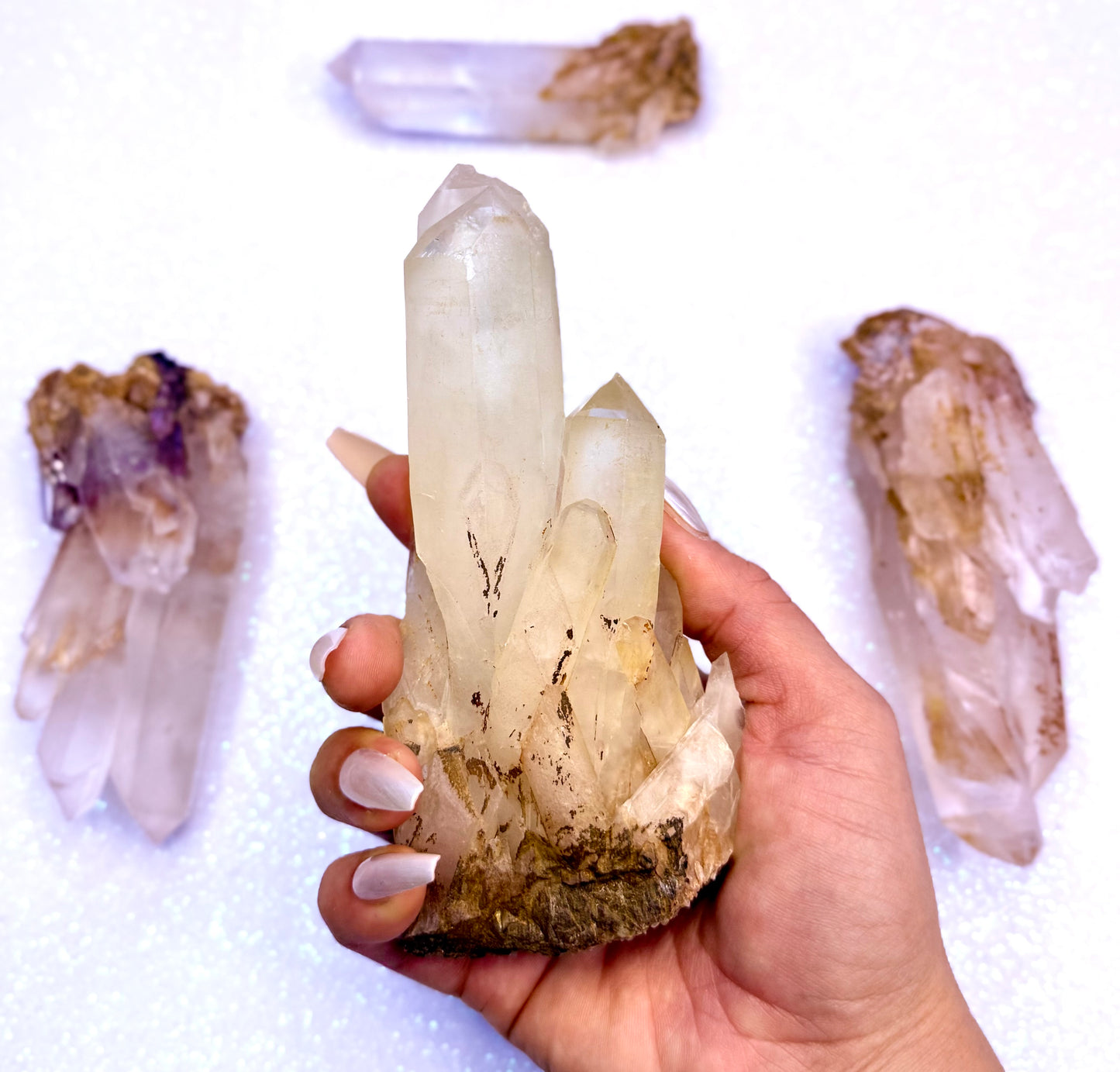 Himalayan Cathedral Clear Golden Quartz Cluster “Harlem” 316g