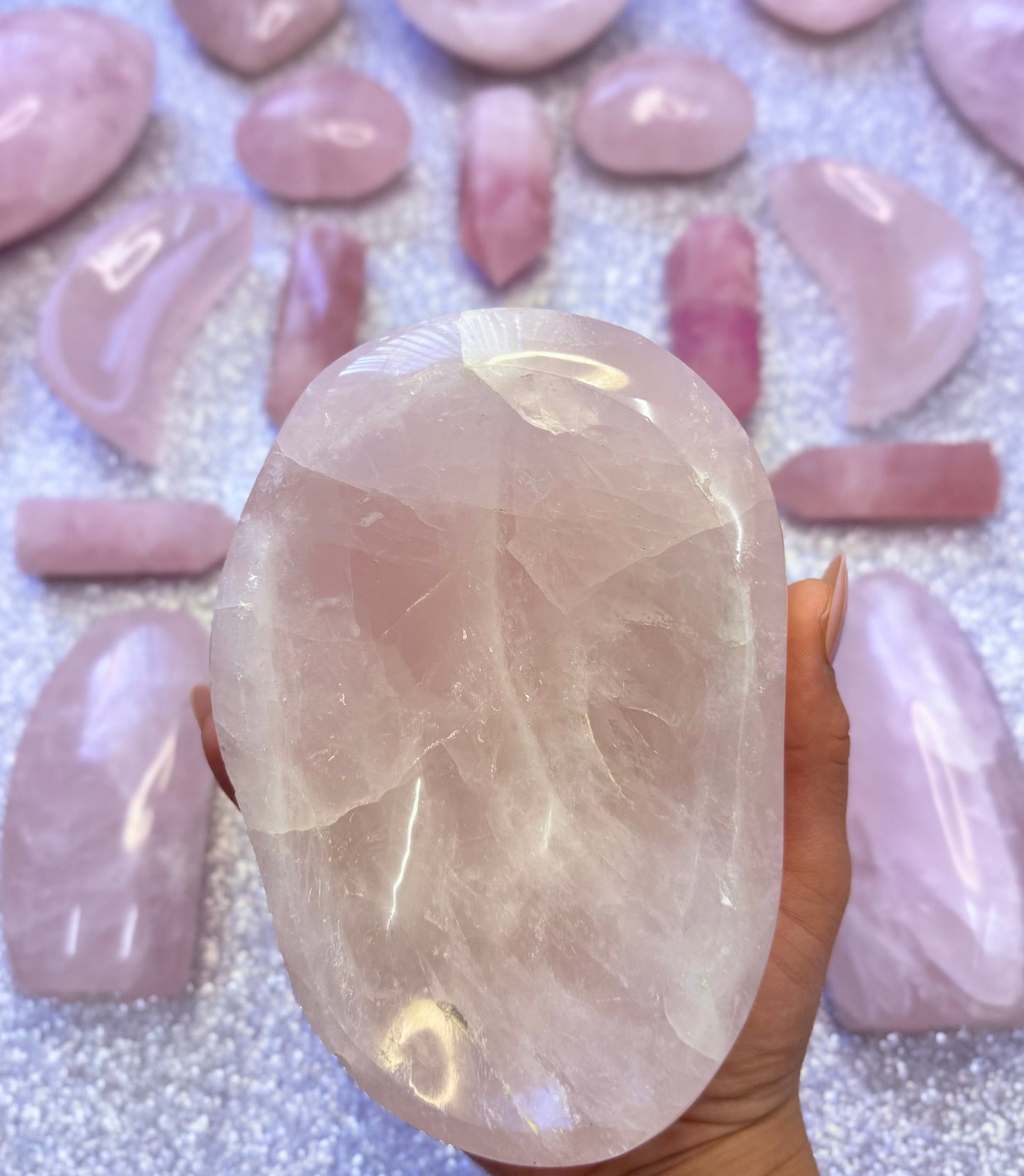 Rose Quartz Crystal Bowl Large - 0.958g