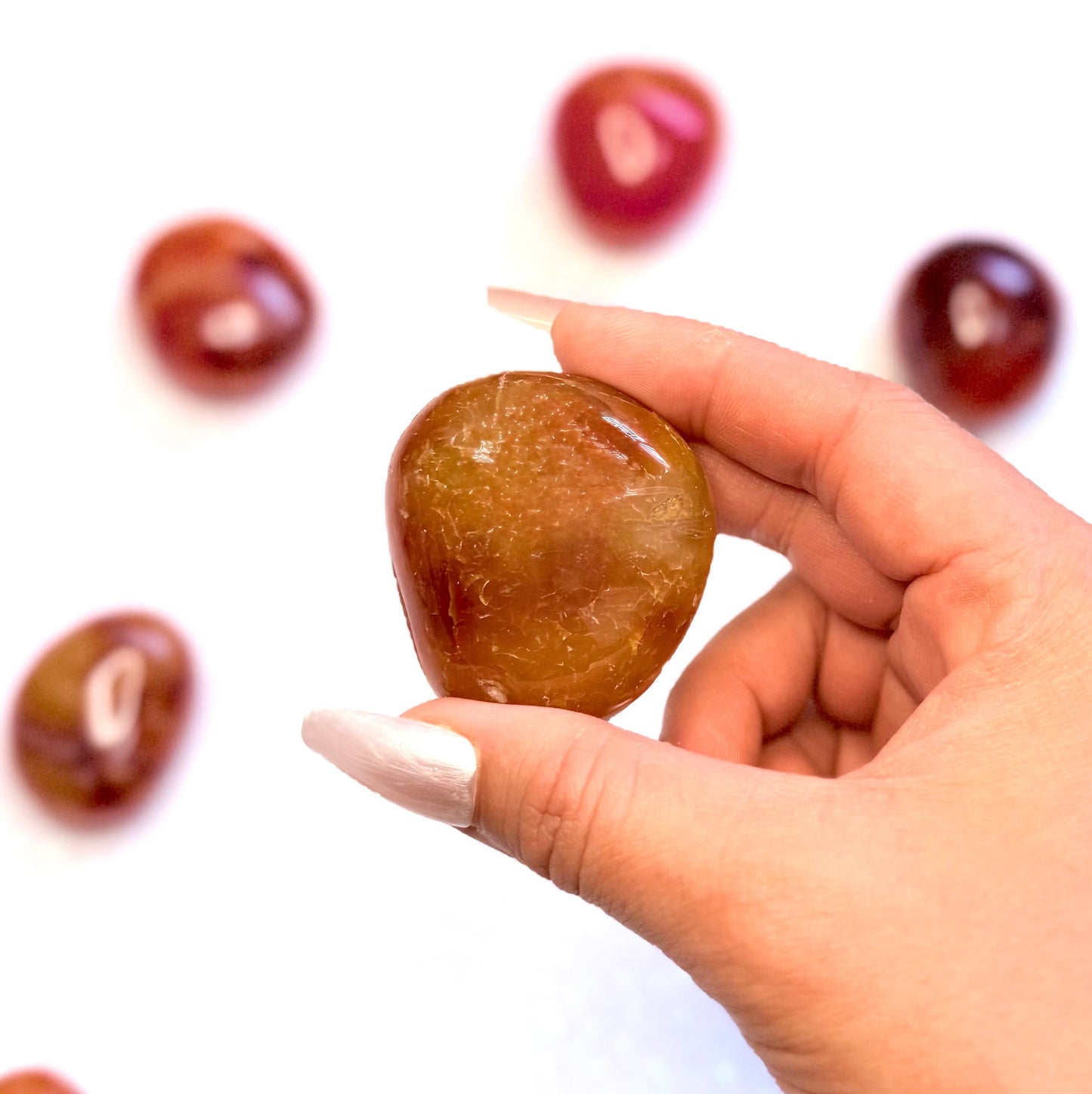 Carnelian Palm Stone #1 71g