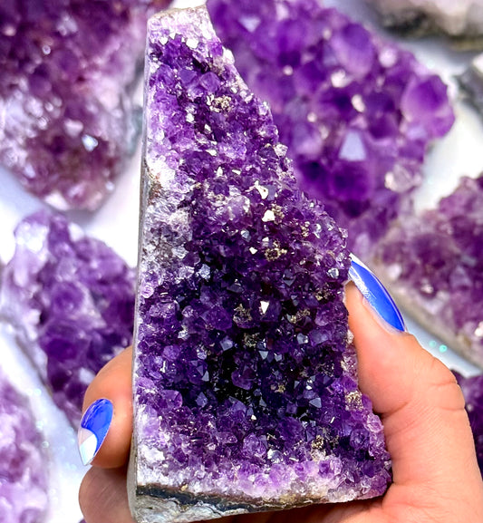Amethyst Cluster with Pyrite inclusions ‘Amarni’ 259g