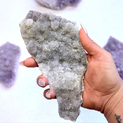 Amethyst Flower with Zeolite Cluster Slice Slab from Madagascar 247g 'Adriana'